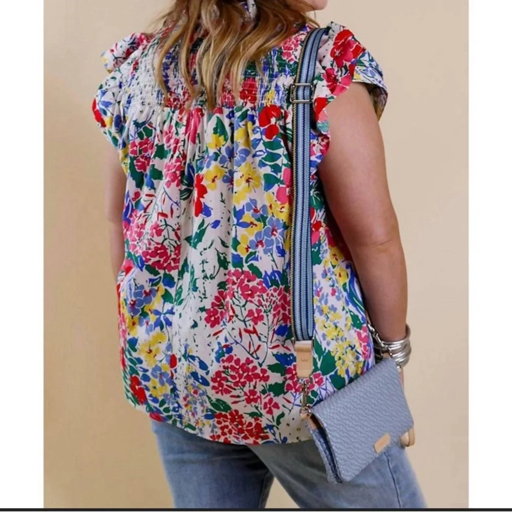 Entro Floral Impressions Blouse, NWOT , size 1X - Picture 2 of 4